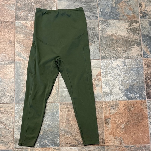 P Poshdivah Pants - Olive Green Maternity Leggings